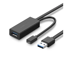 Kabelis ilgiklis USB3.0 5m su micro USB lizdu papildomam maitinimui US175 UGREEN