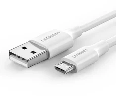 UGREEN US289 duomenų perdavimo ir įkrovimo kabelis | USB-A į Micro USB | 12 W | 2 m | baltas