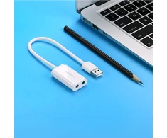 Išorinis USB garso adapteris UGREEN 15 cm - Baltas