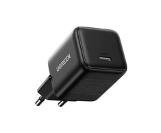 Ugreen X513 30W GaN Laidinis įkroviklis 1x USB-C + 1m USB-C Kabelis - juodos spalvos