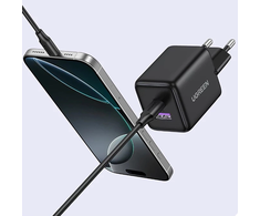 Ugreen X516 30W GaN Laidinis įkroviklis 1x USB-A 1x USB-C - pilkos spalvos