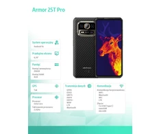 Ulefone Išmanusis telefonas armor 25t 4g 8/256gb ip69k termowizja frost juodas