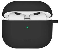 UNIQ dėklas Nexo AirPods 4 + Ear Hooks Silicone juodas