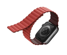 Uniq UNIQ dirželis Revix Apple Watch Series 4/5/6/7 / SE 40 / 41mm. Reversable Magnetinis bordo-koralas / kaštoninė-koralas