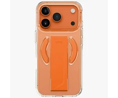 „Uniq Heldro Air“ dėklas, skirtas „iPhone 17 Pro“ su magnetiniu įkrovimu – oranžinis