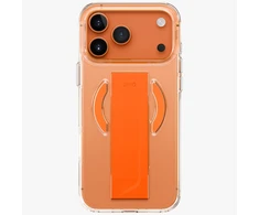 „Uniq Heldro Air“ dėklas, skirtas „iPhone 17 Pro Max“ su magnetiniu įkrovimu – oranžinis