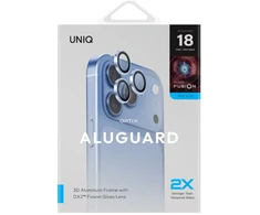 UNIQ Optix AluGuard (DX2) fotoaparato objektyvo apsauga, skirta iPhone 18 Pro / iPhone 18 Pro Max, mėlyna