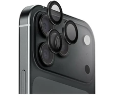 UNIQ Optix AluGuard (DX2) fotoaparato objektyvo apsauga, skirta iPhone 18 Pro / iPhone 18 Pro Max, juoda