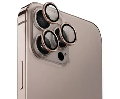 UNIQ Optix aliuminio kameros objektyvo apsauga Apple iPhone 16 Pro 6.3" / 16 Pro Max 6.9" pilkšvai auksinis stiklas