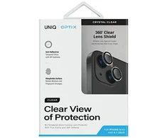 UNIQ Optix skaidrus kameros objektyvo apsauginis dėklas Apple iPhone 15 6.1" / 15 Plus 6.7" telefonui, krištolinio skaidrumo