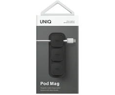 UNIQ Pod Mag magnetinė kabelių tvarkyklė + bazė pilkos spalvos