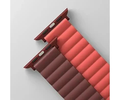 UNIQ Revix Strap Apple Watch Series 1/2/3/4/5/6/7/8/SE/SE2 38/40/41mm Reversible Magnetic maroon-cor