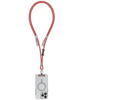 Universali virvelė telefonui kabelis 2in1 Skinarma Dyno Ve USB-C/USB-C raudonos spalvos