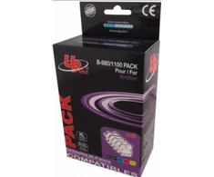 Su UPrint suderinamas rašalas / rašalas su 1xblack/1xcyan/1xmagenta/1xyellow, B-980/1100 BK/C/M/Y PACK 4, skirtas Brother DCP-145C, 165C