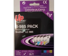 UPrint Suderinamas rašalas / rašalas su LC-985, 1xblack/1xcyan/1xmagenta/1xyellow, skirtas Brother DCP-J315W