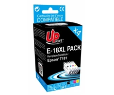 UPrint Epson E-18XL Juodas/Color E-18XL-PACK4-UP