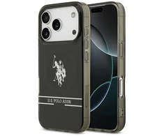 Us Polo Assn US Polo DH and Bottom Stripe Logo MagSafe dėklas skirtas Apple iPhone 17 Pro juodos spalvos