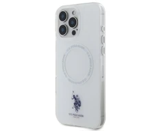 Us Polo Assn US Polo IML Ring MagSafe Apple iPhone 16 Pro Case - dėklas telefonui baltos spalvos