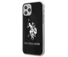 Us Polo Assn US Polo USHCP12LTPUHRBK Apple iPhone 12 Pro Max 6,7" dėklas telefonui juodos spalvos Shiny Big Logo