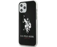 Us Polo Assn U.S. Polo USHCP12LTPUHRBK „Big Horse“ telefono dėklas iPhone 12 Pro Max, juodas