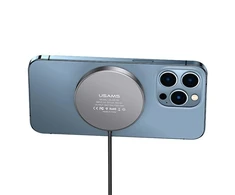 USAMS indukcinis įkroviklis US-CD183 magnetic 15W juodos spalvos CD183CDX01