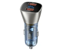 USAMS automobilinis įkroviklis C29 45W 2xUSB-A Fast Charge šviesiai auksinė/light auksinis CC154CC01(US-CC154)