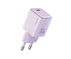 USAMS Tinklo įkroviklis 1xUSB-C PD30W 3A (only head) PD3.0 Fast Charging violetinis X-ron Series CC186TC03 (US-CC186)