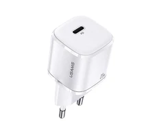 USAMS Tinklo įkroviklis 1xUSB-C T36 mini 20W (only head) PD3.0 Fast Charging baltos spalvos CC124TC02 (US-CC124)