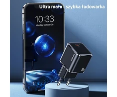 USAMS Tinklo įkroviklis 1xUSB-C T45 mini 30W (only head) PD3.0 Fast Charging baltos spalvos CC148TC02 (US-CC148)