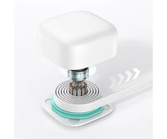 USAMS Laidinis įkroviklis 1xUSB-C su suvyniojamu kabeliu USB-C Retractable PD+QC 35W Gan Fast Charging juodos spalvos XMF Series CC202TC01 (US-CC202)
