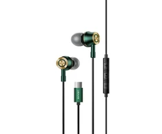USAMS Ausinės stereo EP-43 metal USB-C žalios spalvos HSEP4302