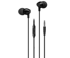 USAMS ausinės stereo EP-47 3.5mmjuodos spalvos 1,2m HSEP4701 (US-SJ594)