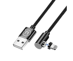 USAMS Kabelis kątowy magnetyczny U54 1mlightning juodos spalvos SJ444USB01 (US-SJ444)