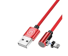 USAMS Kabelis kątowy magnetyczny U54 1mlightning raudonos spalvos SJ444USB02 (US-SJ444)