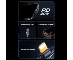 USAMS Kabelis kampinis USB-C Lightning PD 20W Fast Charging Iceflake Series 1,2m baltos spalvos SJ583USB02 (US-SJ583)