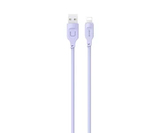 USAMS Kabelis lightning 2,4A 1,2mFast Charging Lithe Series violetinės spalvos SJ565USB03 (US-SJ565)