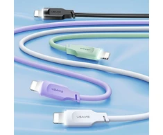 USAMS Kabelis lightning 2,4A 1,2mFast Charging Lithe Series žalios spalvos SJ565USB04 (US-SJ565)