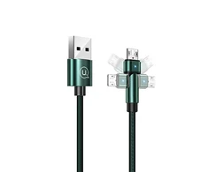 USAMS pintas kabelis U60 2A microUSB žalios spalvos 1m SJ478USB02 (US-SJ478)