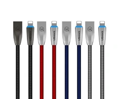 USAMS Kabelis pintas U-Light Lightningmėlynos spalvos 1,2m IPZSUSB03 (US-SJ182)