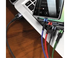 USAMS pintas kabelis U26 4in1 1,2m 2A greitas įkrovimas (2xlightning/microUSB/USB-C) SJ317USB01 (US-SJ317)
