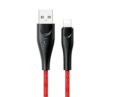 USAMS Kabelis pintas U41 lightning 1m 2A raudonos spalvos SJ391USB02 (US-SJ391) Fast Charge