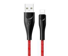 USAMS Kabelis pintas U41 lightning 2m 2A raudonos spalvos SJ394USB02 (US-SJ394) Fast Charge
