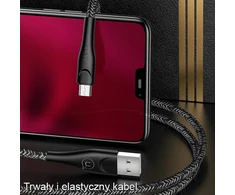 USAMS pintas kabelis U41 microUSB 1m 2A raudonos spalvos SJ393USB02 (US-SJ393) Fast Charge