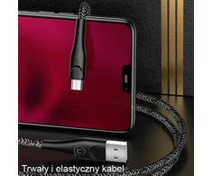 USAMS pintas kabelis U41 microUSB 2m 2A raudonos spalvos SJ396USB02 (US-SJ396) Fast Charge