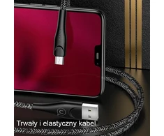 USAMS pintas kabelis U41 microUSB 3m 2A raudonos spalvos SJ399USB02 (US-SJ399) Fast Charge