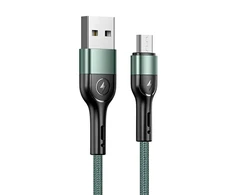 USAMS pintas kabelis U55 2A micro USBzielony/žalias 1m SJ450USB02 (US-SJ450)
