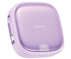 USAMS Kabelis rozwijany 3in1 su pudełkiem MicroUSB/USB-C/Lightning 60W violetinės spalvos SJ650USB03 (US-SJ650)