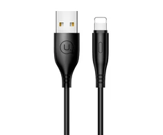 USAMS Kabelis U18 lightning 2A Fast Charge1m juodos spalvos SJ266USB01 (US-SJ266)