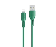 USAMS Kabelis U68 lightning 2A Fast Charge 1m žalios spalvos SJ500USB04 (US-SJ500)