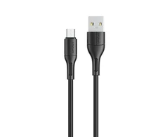 USAMS kabelis U68 microUSB 2A Fast Charge1m juodos spalvos SJ502USB01 (US-SJ502)